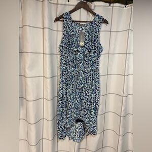 NWT Daisy Fuentes Ruffle Patterned Dress